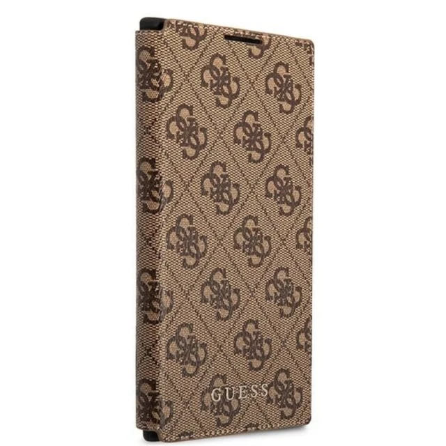 Чехол Guess Metal Gold Logo для Samsung Galaxy S22 Ultra S908 Brown (GUBKS22LG4GFBR)