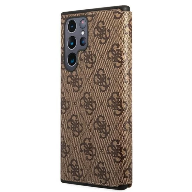 Чохол Guess Metal Gold Logo для Samsung Galaxy S22 Ultra S908 Brown (GUBKS22LG4GFBR)