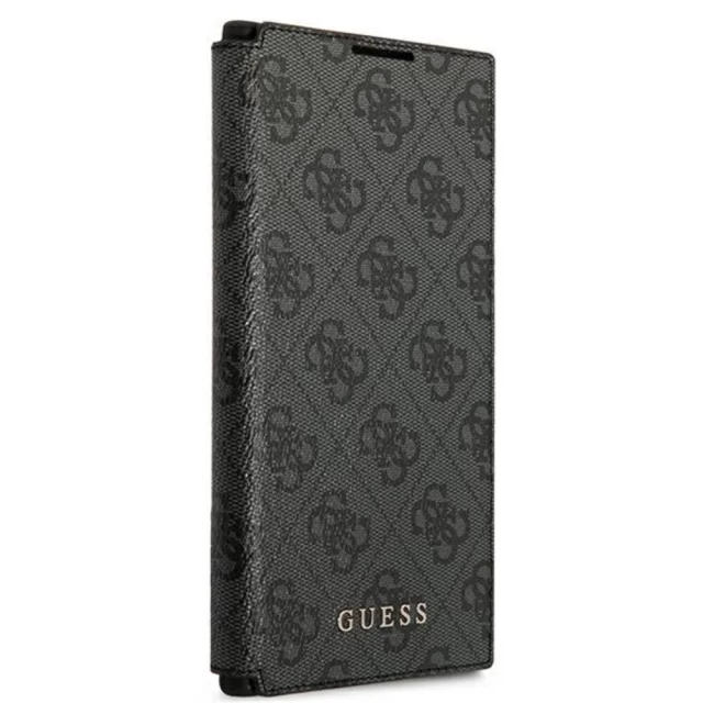 Чехол Guess Metal Gold Logo для Samsung Galaxy S22 Ultra S908 Grey (GUBKS22LG4GFGR)