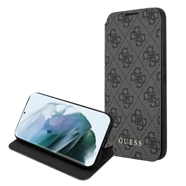 Чехол Guess Metal Gold Logo для Samsung Galaxy S22 S901 Grey (GUBKS22SG4GFGR)