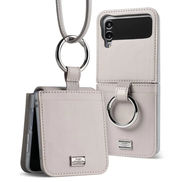 Чохол Ringke Signature Folio для Samsung Galaxy Flip4 (F721) Dove Grey (8809881261249)