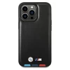 Чехол BMW для iPhone 14 Pro Leather Stamp Tricolor Black with MagSafe (BMHMP14L22PTDK)