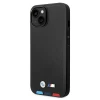 Чехол BMW для iPhone 14 Leather Stamp Tricolor Black with MagSafe (BMHMP14S22PTDK)