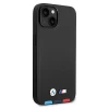 Чохол BMW для iPhone 14 Leather Stamp Tricolor Black with MagSafe (BMHMP14S22PTDK)