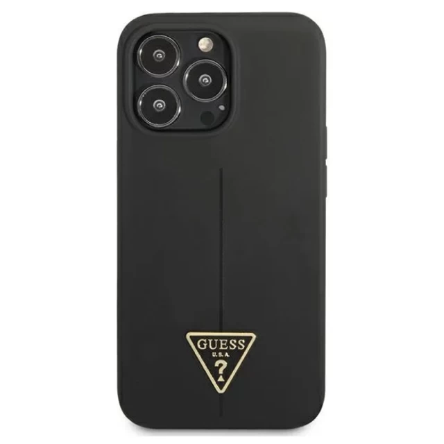 Чехол Guess Silicone Triangle для iPhone 13 Pro Black (GUHCP13LSLTGK)