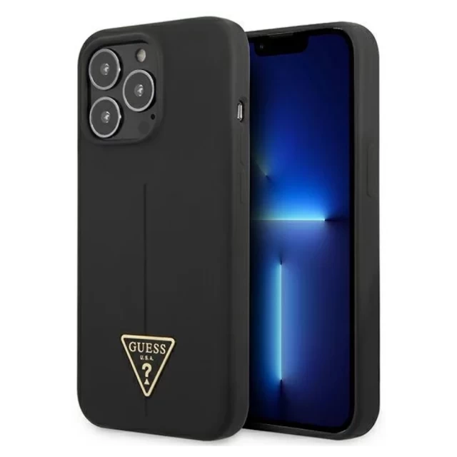 Чохол Guess Silicone Triangle для iPhone 13 Pro Black (GUHCP13LSLTGK)