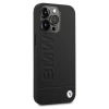 Чехол BMW для iPhone 14 Pro Leather Stamp Black (BMHCP14LSLLBK)