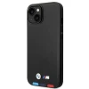 Чохол BMW для iPhone 14 Leather Stamp Tricolor Black (BMHCP14S22PTDK)