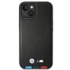 Чехол BMW для iPhone 14 Leather Stamp Tricolor Black (BMHCP14S22PTDK)