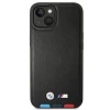 Чохол BMW для iPhone 14 Leather Stamp Tricolor Black (BMHCP14S22PTDK)