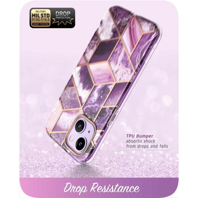 Чехол Supcase Cosmo для iPhone 14 Plus Marble Purple (843439119413)