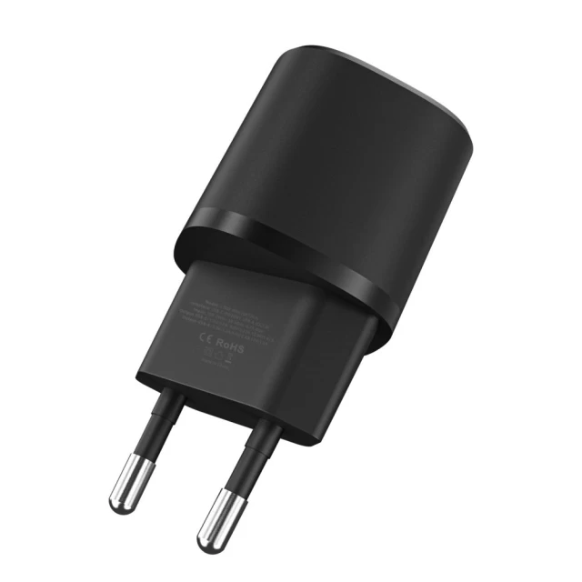 Мережевий зарядний пристрій Tech-Protect Mini 20W USB-C | USB-A Black (9490713927373)