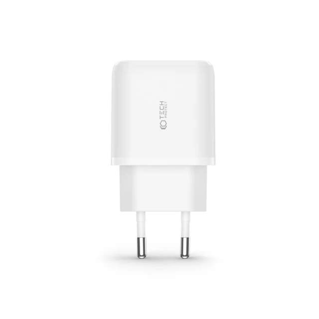 Мережевий зарядний пристрій Tech-Protect 20W USB-C | USB-A with USB-C to Lightning Cable 1m White (9490713929124)