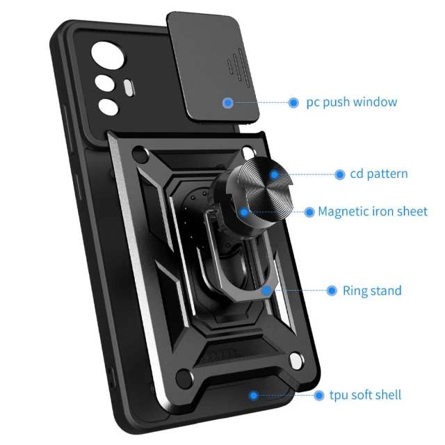 Чохол Tech-Protect Camshield Pro для Xiaomi 12 Lite Black (9490713930168)