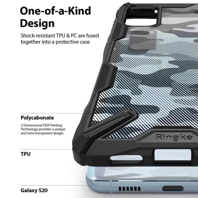 Чохол Ringke Fusion для Samsung Galaxy S20 Camo Black (8809688897573)