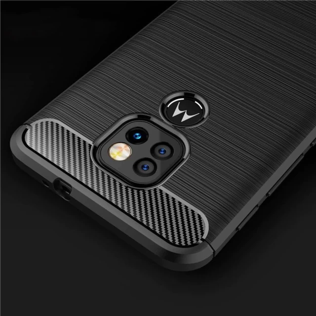 Чохол Tech-Protect TPU Carbon для Motorola Moto G9 Play | E7 Plus Black (0795787714188)