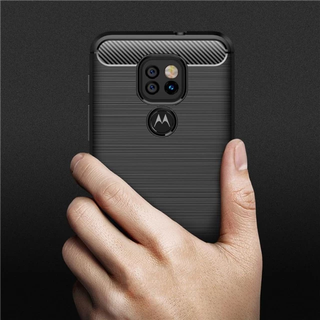 Чохол Tech-Protect TPU Carbon для Motorola Moto G9 Play | E7 Plus Black (0795787714188)