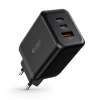 Мережевий зарядний пристрій Tech-Protect 65W 2xUSB-C | USB-A Black (9490713937143)