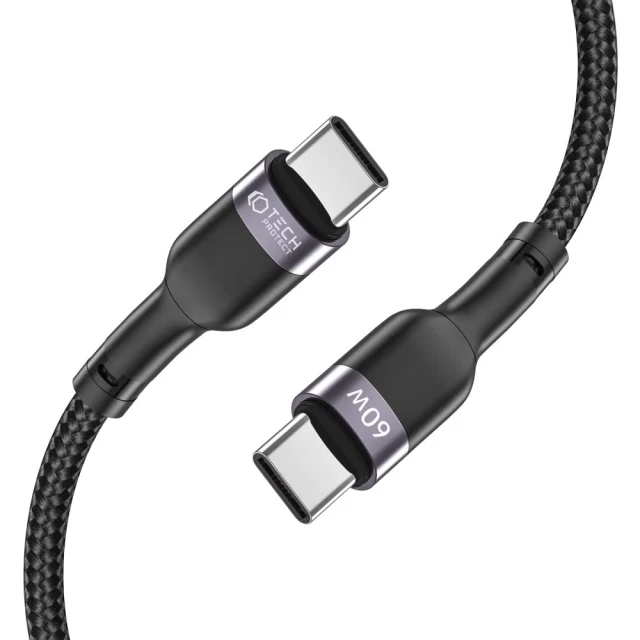 Кабель Tech-Protect Ultraboost USB-C PD 60W 1m Black (9490713928899)