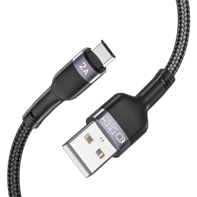 Кабель Tech-Protect Ultraboost micro USB 0.25m Black (9490713928943)