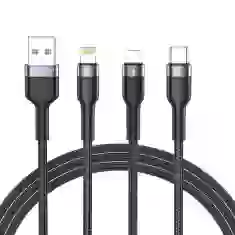 Кабель Tech-Protect 3-in-1 Ultraboost USB-A to Lightning/USB-C/micro USB 1.2m Black (9490713928974)