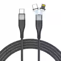 Кабель Tech-Protect 2-in-1 Ultraboost Magnetic Lightning to USB-C 1m Black (9490713928981)