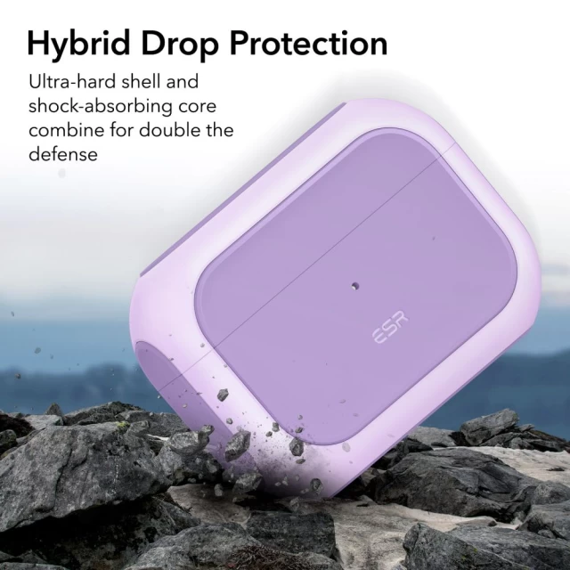 Чохол ESR Orbit Halolock для AirPods Pro 1 | 2 Lavender with MagSafe (4894240171677)
