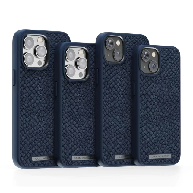 Чохол Elements Njord Salmon Leather Case для iPhone 14 Pro Blue with MagSafe (NA43SL01)