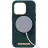 Чехол Elements Njord Salmon Leather Case для iPhone 14 Pro Max Green with MagSafe (NA44SL02)