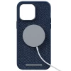 Чехол Elements Njord Salmon Leather Case для iPhone 14 Pro Max Blue with MagSafe (NA44SL01)
