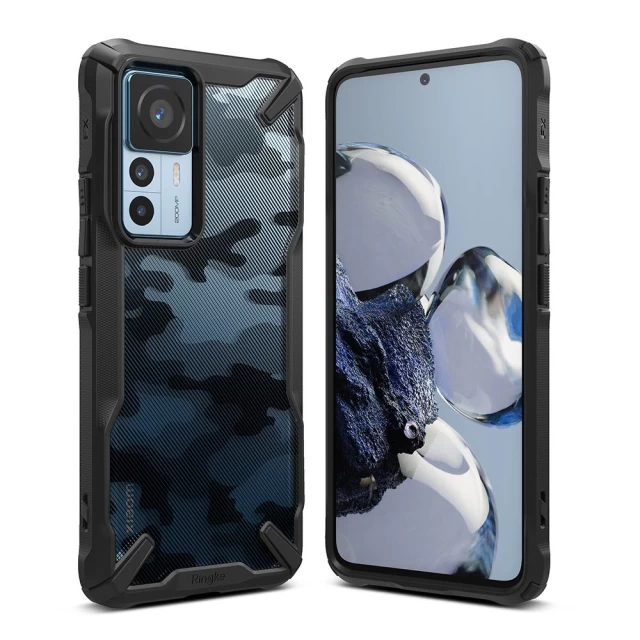 Чохол Ringke Fusion X для Xiaomi 12T | 12T Pro Camo Black (8809881269498)