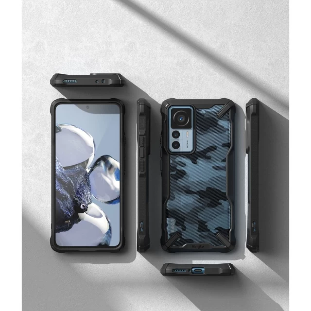 Чохол Ringke Fusion X для Xiaomi 12T | 12T Pro Camo Black (8809881269498)