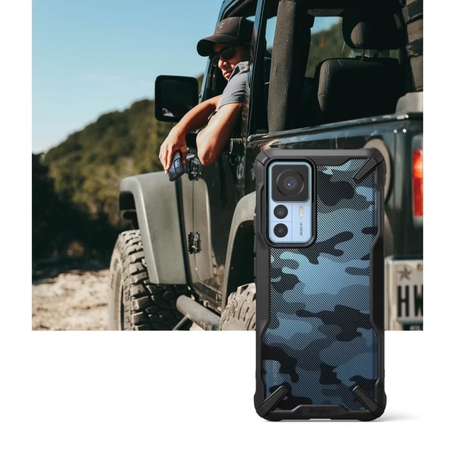 Чохол Ringke Fusion X для Xiaomi 12T | 12T Pro Camo Black (8809881269498)