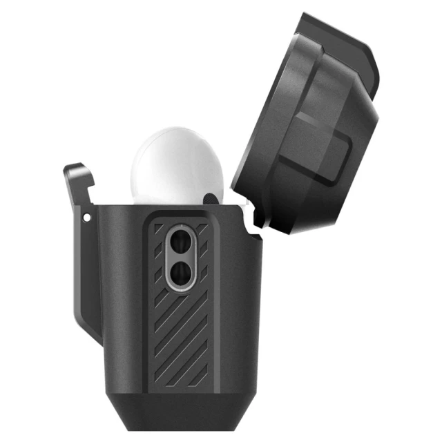 Чохол для навушників Spigen Lock Fit для AirPods Pro 1 | 2 Matte Black (ACS05485)