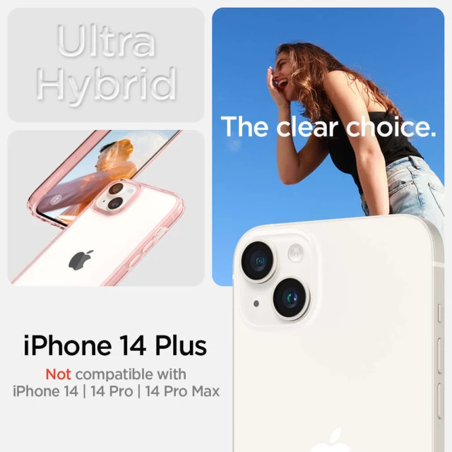 Чехол Spigen Ultra Hybrid для iPhone 14 Plus Rose Crystal (ACS04897)