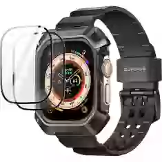 Чехол-ремешок и защитное стекло Supcase Unicorn Beetle Pro & Tempered Glass для Apple Watch Ultra 49 mm Black (843439120921)