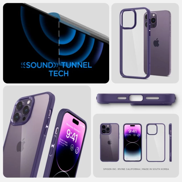 Чохол Spigen Ultra Hybrid для iPhone 14 Pro Deep Purple (ACS05577)