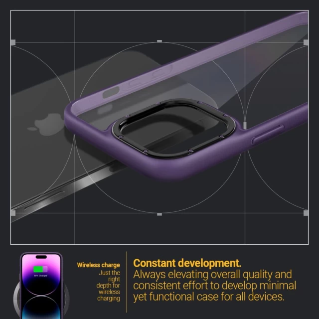 Чехол Spigen Caseology Skyfall для iPhone 14 Pro Purple (ACS05566)