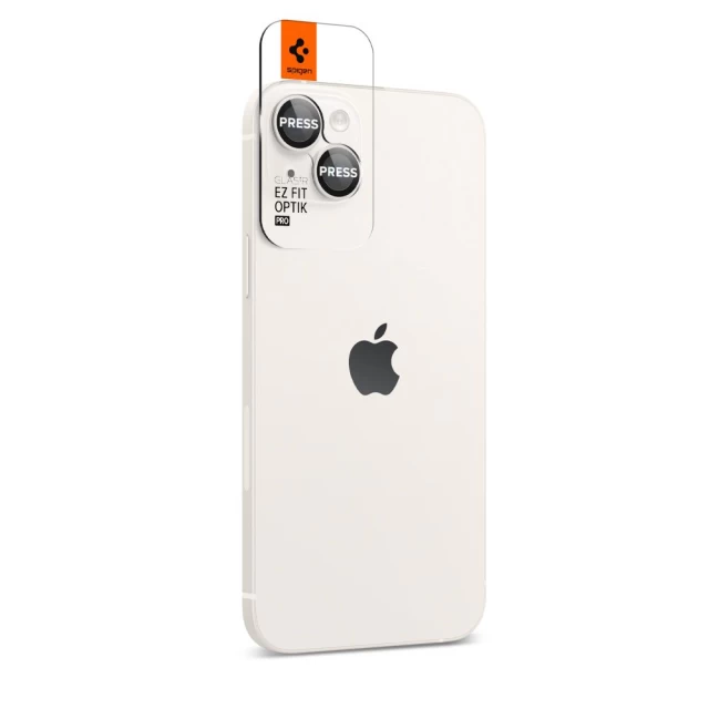 Захисне скло Spigen для камери iPhone 14 | 14 Plus Optik.tR Camera Protector (2 pack) Starlight (AGL05604)