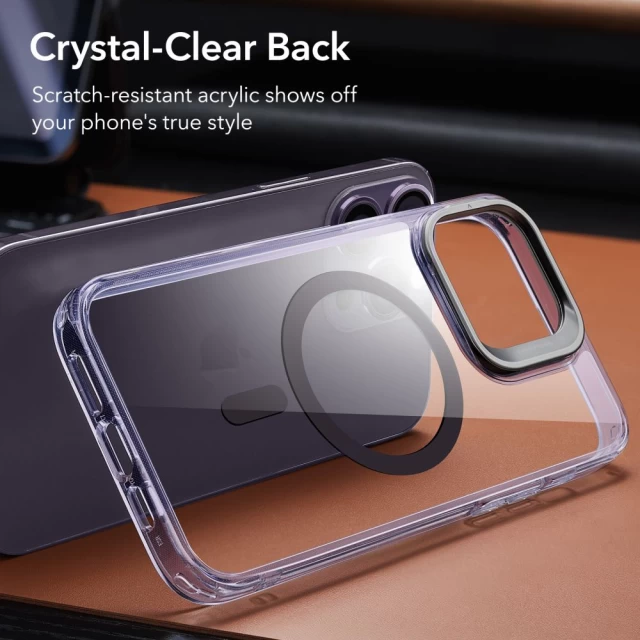 Чехол ESR Classic Kickstand Halolock для iPhone 14 Pro Clear Purple with MagSafe (4894240175644)