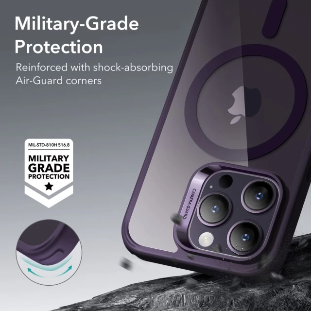 Чохол ESR Ch Halolock для iPhone 14 Pro Max Clear Purple with MagSafe (4894240175637)