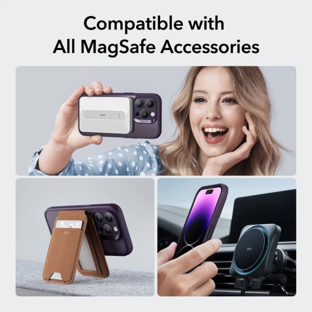 Чехол ESR Ch Halolock для iPhone 14 Pro Max Clear Purple with MagSafe (4894240175637)