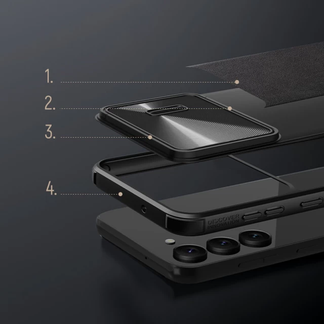 Чехол Nillkin CamShield Leather S для Samsung Galaxy S23 (S911) Black (6902048258198)