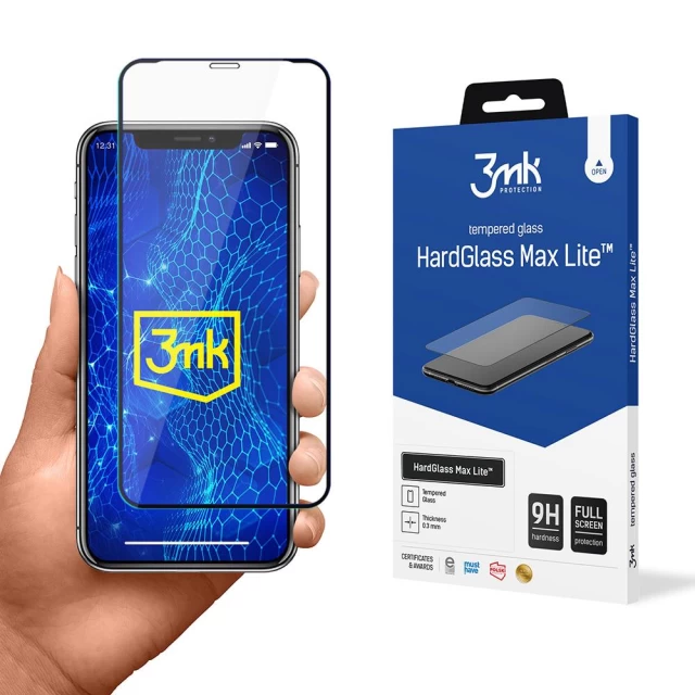 Захисне скло 3mk HardGlass Max Lite для iPhone X Transparent (5903108072885)