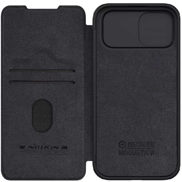 Чехол Nillkin Qin Pro для iPhone 15 Black (6902048265172)