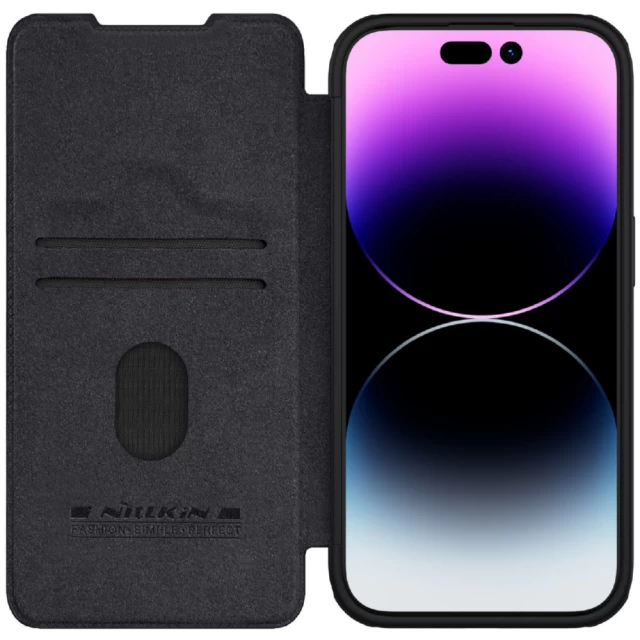 Чохол Nillkin Qin Pro для iPhone 15 Pro Black (6902048265202)