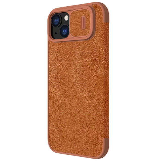 Чехол Nillkin Qin Pro для iPhone 15 Plus Brown (6902048265240)