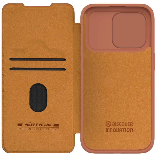 Чехол Nillkin Qin Pro для iPhone 15 Pro Brown (6902048265219)