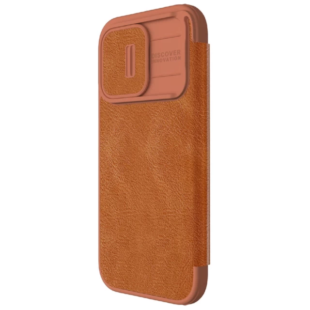 Чохол Nillkin Qin Pro для iPhone 15 Pro Brown (6902048265219)