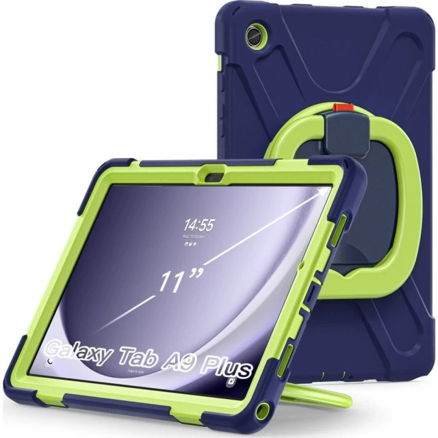 Чехол Tech-Protect X-Armor для Samsung Galaxy Tab A9 Plus 11.0 X210 | X215 | X216 Navy Lime (9319456607956)